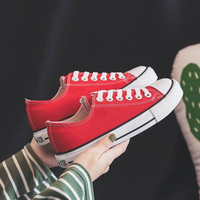 Lace Up Round Toe Sneakers - Tredona LLC