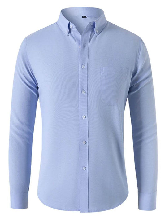Men's Plus Size Button Down Collared Neck Shirt - Tredona LLC