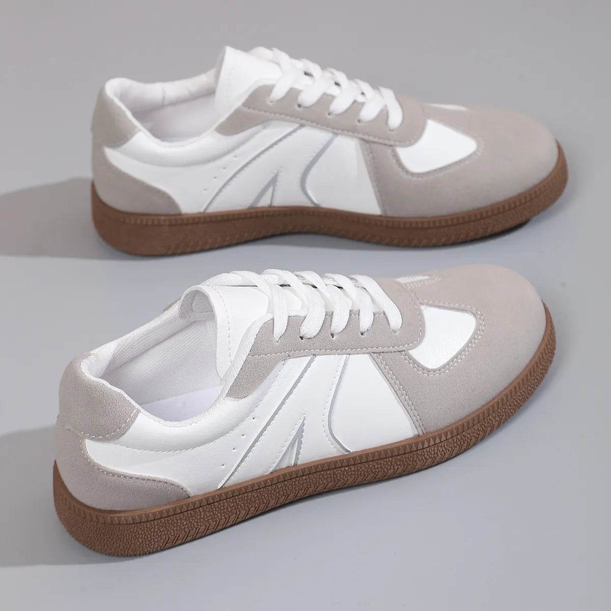 Lace Up Round Toe Sneakers - Tredona LLC
