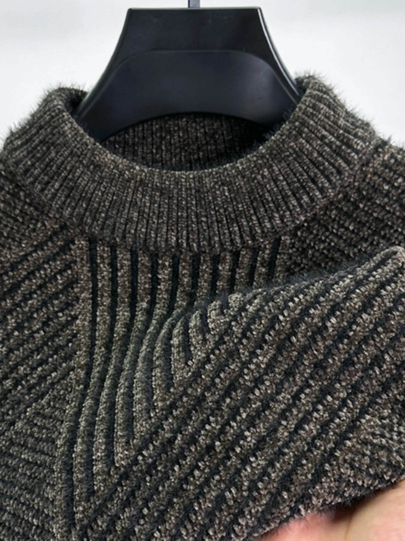 Men's Ribbed Knit Long Sleeve Sweater - Tredona LLC