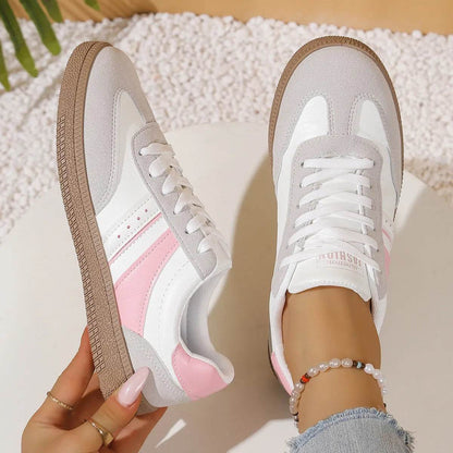 Round Toe Lace Up Sneakers - Tredona LLC