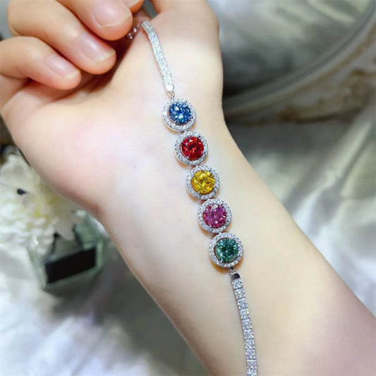 5 Carat 925 Sterling Silver Moissanite Bracelet - Tredona LLC