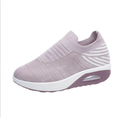 Breathable Mesh Wedge Sneakers - Tredona LLC