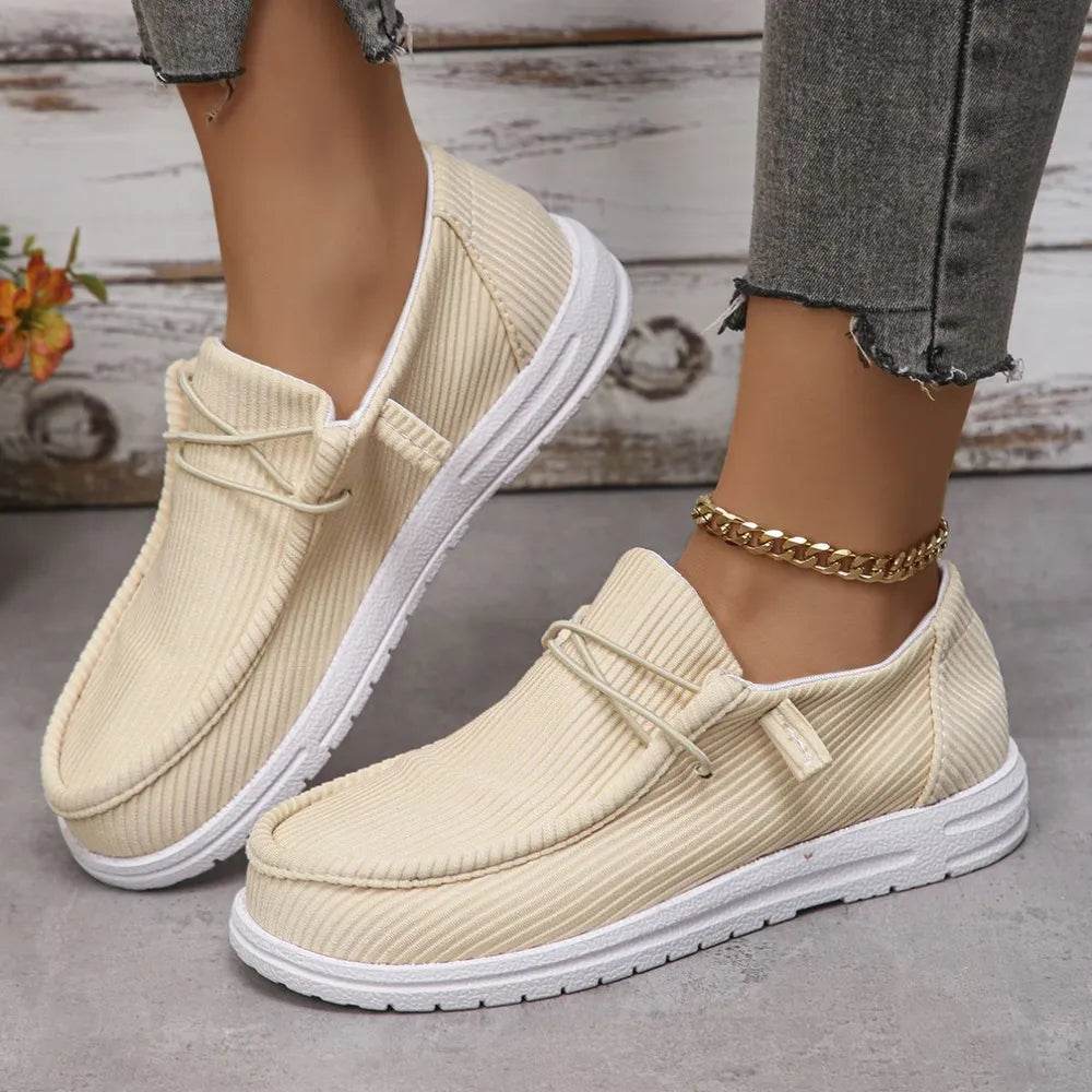Round Toe Canvas Sneakers - Tredona LLC