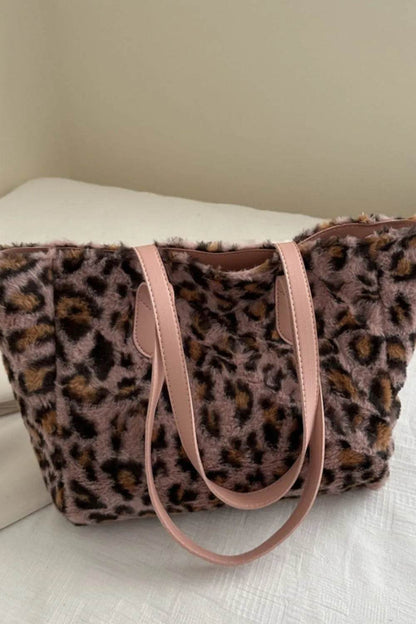 Leopard Fluff Tote Bag - Tredona LLC
