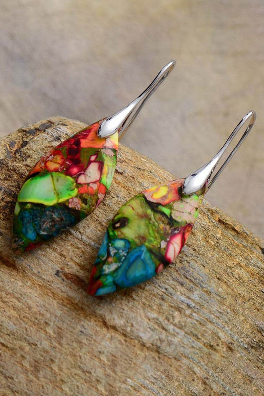 Handmade Natural Stone Dangle Earrings - Tredona LLC