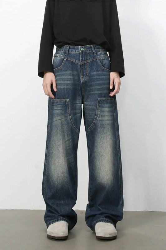 Men's Wide Leg Jeans - Tredona LLC