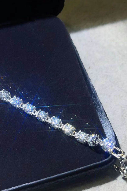 10 Carat Moissanite Platinum-Plated Bracelet - Tredona LLC