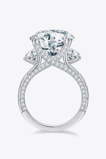 8.6 Carat Moissanite Platinum-Plated Ring - Tredona LLC