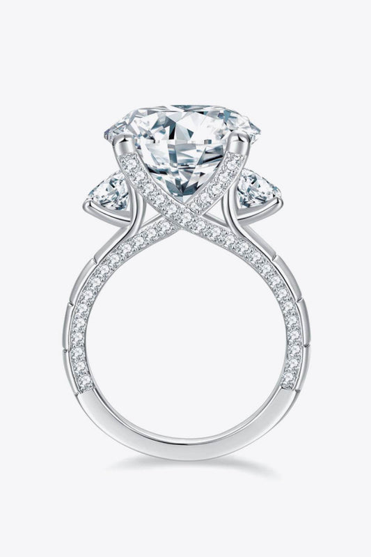 8.6 Carat Moissanite Platinum-Plated Ring - Tredona LLC