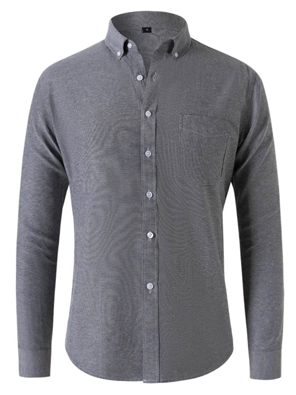 Men's Plus Size Button Down Collared Neck Shirt - Tredona LLC