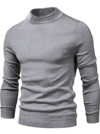 Men's Mock Neck Long Sleeve Sweater - Tredona LLC
