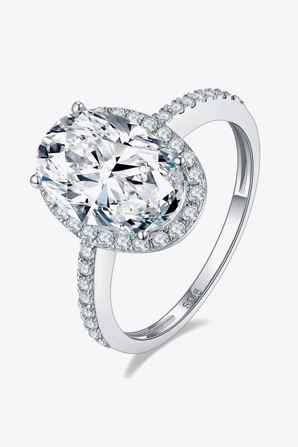 4.5 Carat Moissanite Halo Ring - Tredona LLC