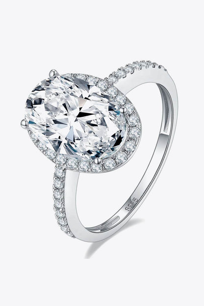 4.5 Carat Moissanite Halo Ring - Tredona LLC