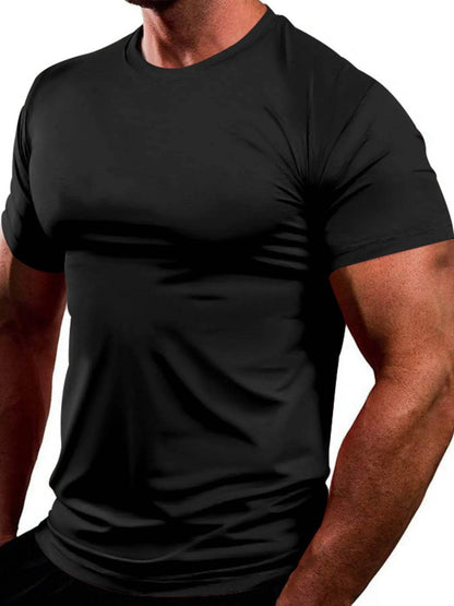 Men's Full Size Round Neck Short Sleeve T-Shirt Plus Size - Tredona LLC