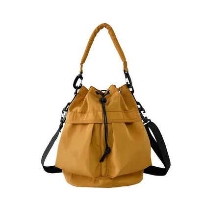 Drawstring Nylon Bucket Bag - Tredona LLC