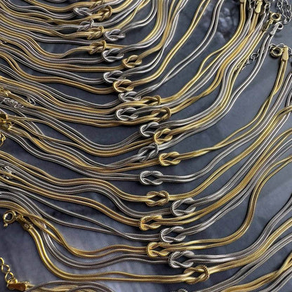 Titanium Steel Knotted Necklace - Tredona LLC