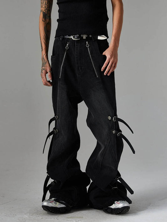 Men's Washed Jeans with Pockets - Tredona LLC