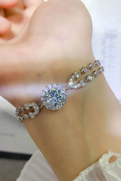 2 Carat Moissanite Double-Layered Bracelet - Tredona LLC