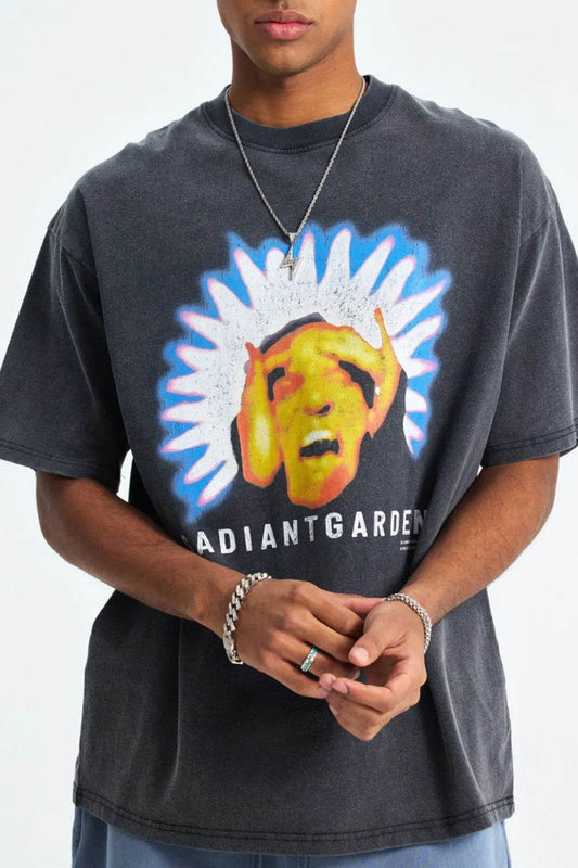 Men's Graphic Round Neck Short Sleeve T-Shirt - Tredona LLC