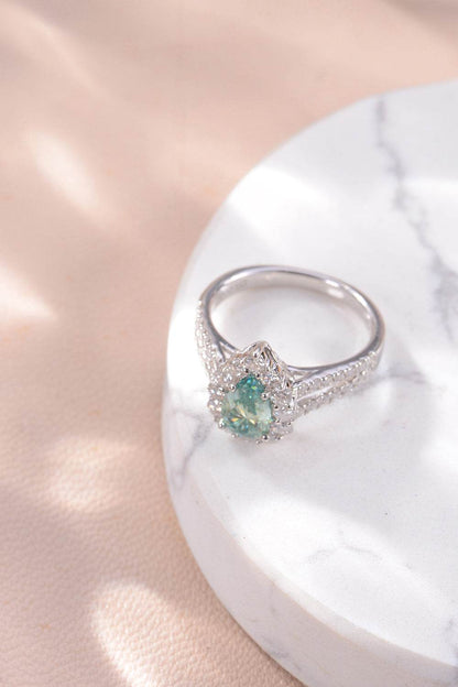 1 Carat Moissanite 925 Sterling Silver Ring - Tredona LLC