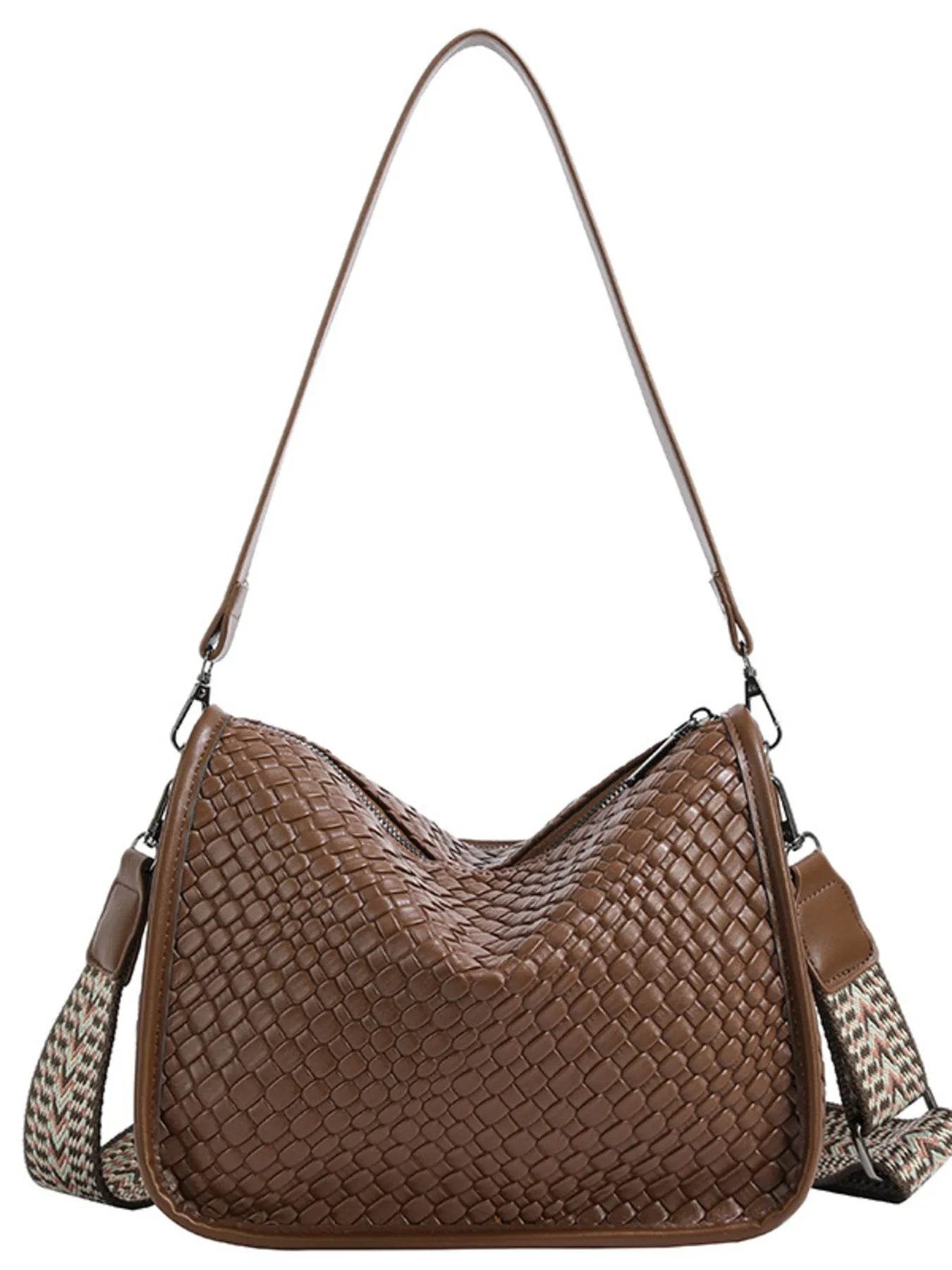 Textured Leather Shoulder Bag - Tredona LLC