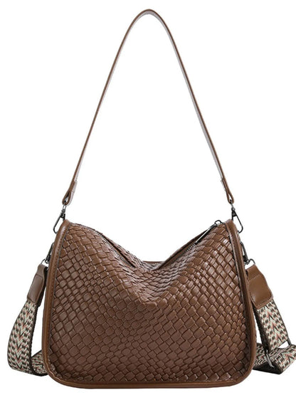Textured Leather Shoulder Bag - Tredona LLC