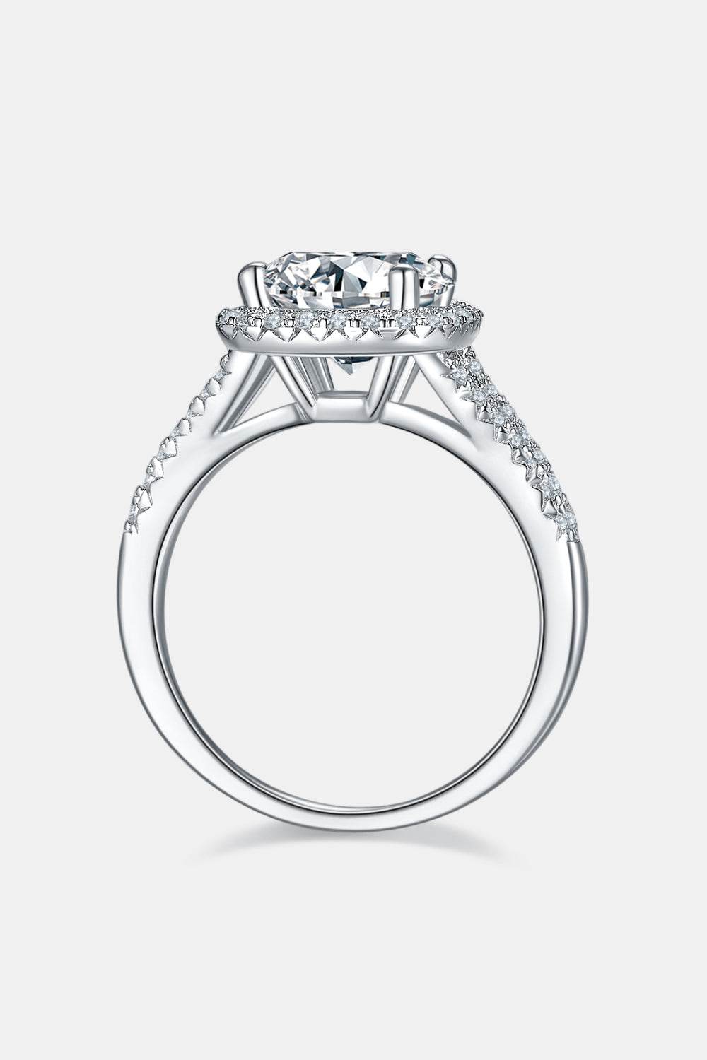 3 Carat Moissanite Halo Ring - Tredona LLC