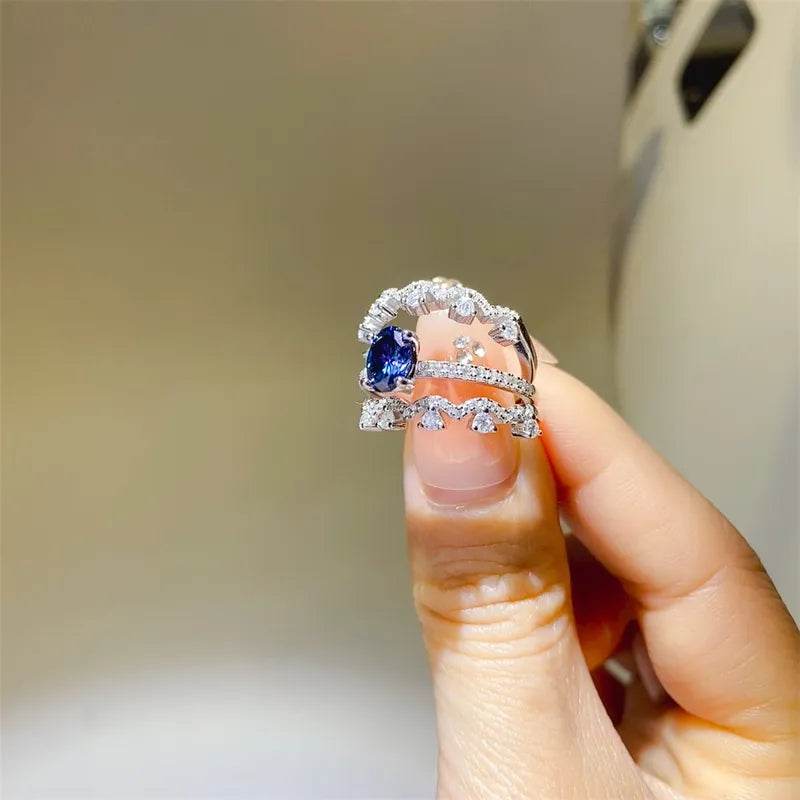 1 Carat Moissanite 925 Sterling Silver Ring - Tredona LLC