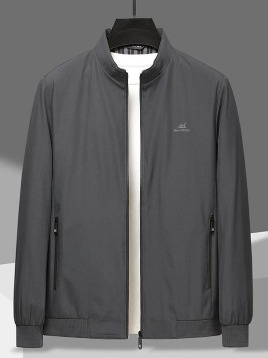 Men's Plus Size Zip Up Long Sleeve Jacket - Tredona LLC