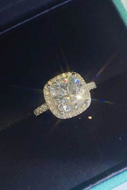 3 Carat Moissanite 925 Sterling Silver Square Ring - Tredona LLC