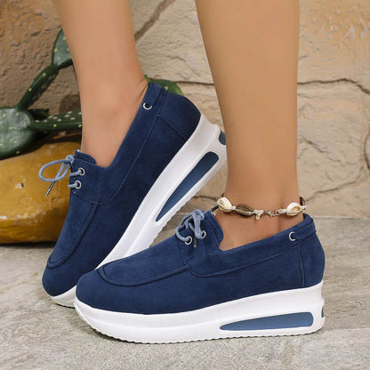 Round Toe Platform Sneakers - Tredona LLC