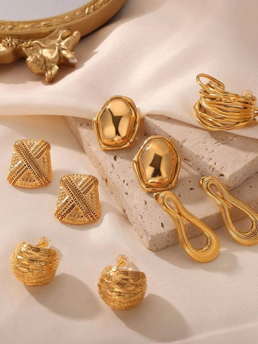 Titanium Steel Geometric Shape Earrings - Tredona LLC