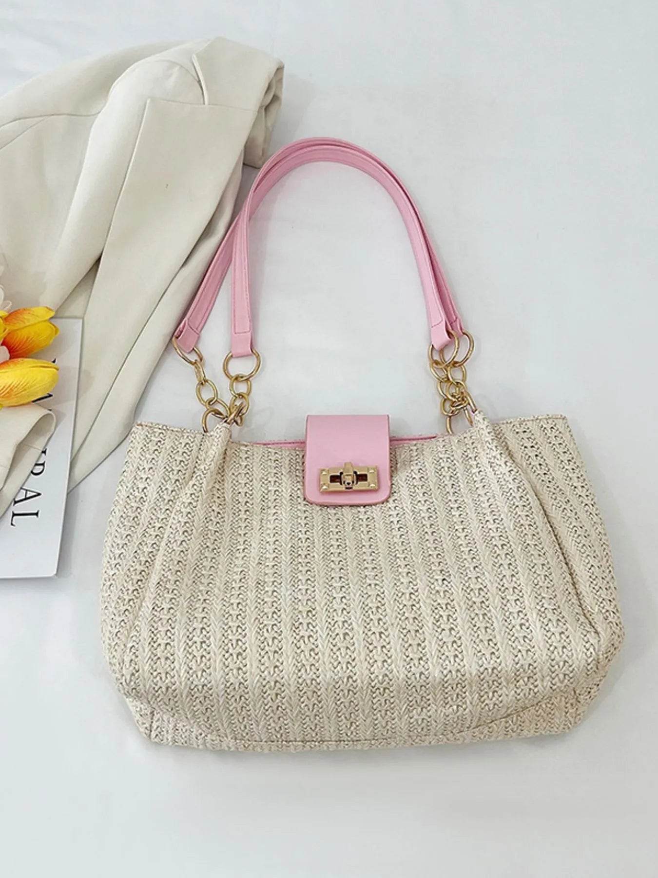 Woven Straw Shoulder Bag - Tredona LLC