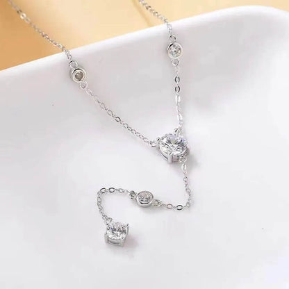 1.5 Carat Moissanite 925 Sterling Silver Necklace - Tredona LLC