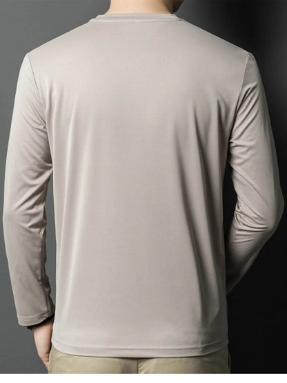 Men's Plus Size Round Neck Long Sleeve T-Shirt - Tredona LLC