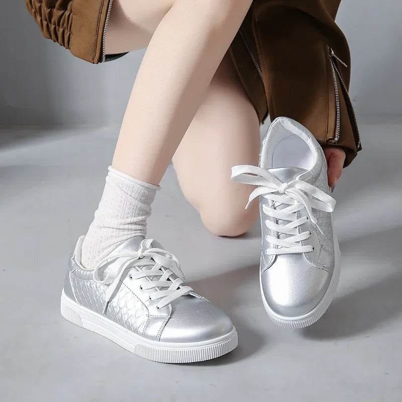 Round Toe Lace Up Sneakers - Tredona LLC