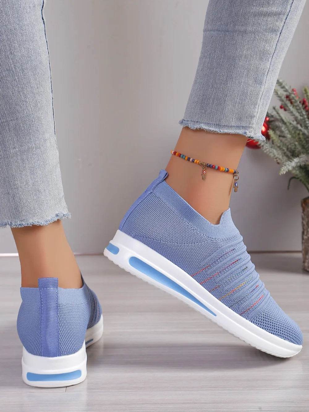 Breathable Mesh Wedge Sneakers - Tredona LLC