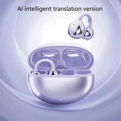 Bluetooth Earphone Open Ear Clip Intelligent Real-time AI Translation 134 Languages Office Travel Wireless Translate Earphone