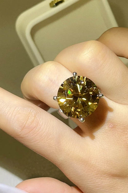 20 Carat Moissanite 925 Sterling Silver Ring - Tredona LLC