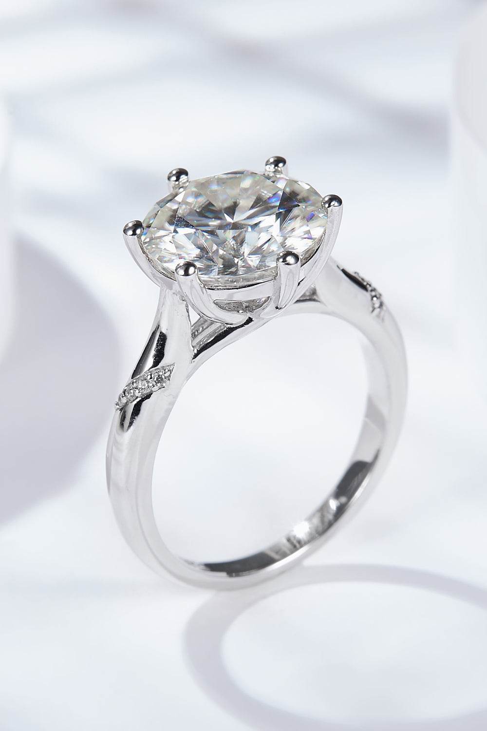 5 Carat Moissanite Solitaire Ring - Tredona LLC