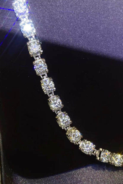 10 Carat Moissanite Platinum-Plated Bracelet - Tredona LLC