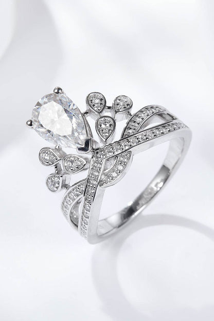 1.5 Carat Moissanite Crown-Shaped Ring - Tredona LLC
