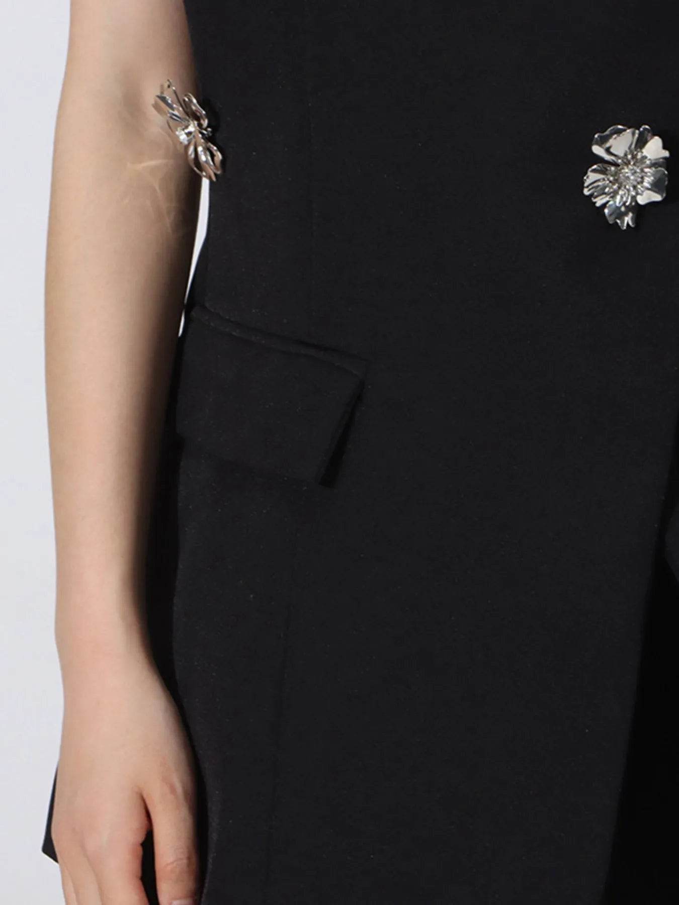 Flower Sleeveless Vest and Skirt Set - Tredona LLC