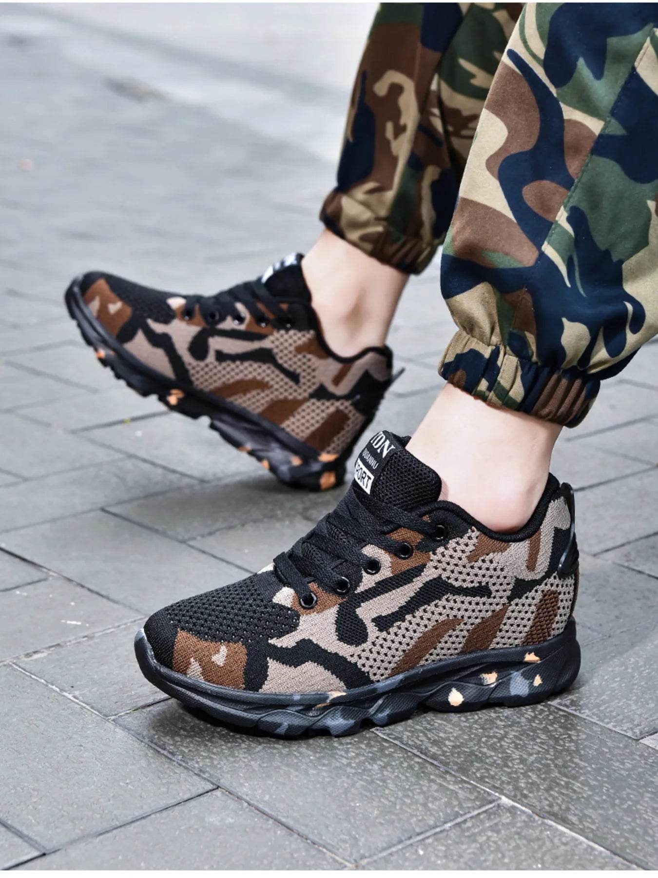 Camouflage Mesh Athletic Sneakers - Tredona LLC