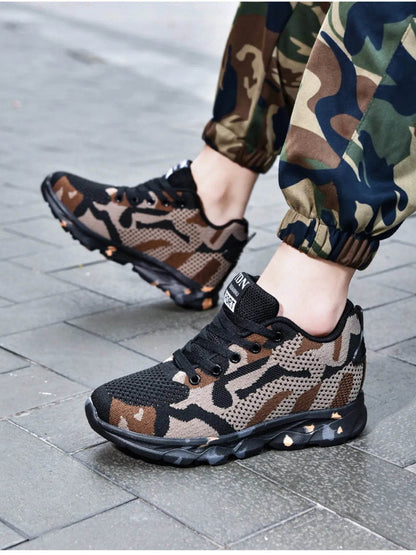 Camouflage Mesh Athletic Sneakers - Tredona LLC