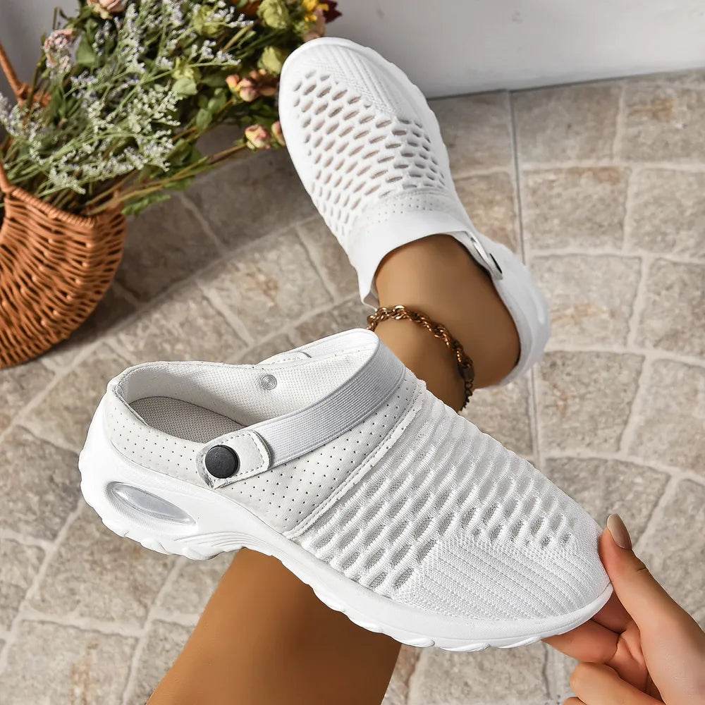 Breathable Mesh Round Toe Sneakers - Tredona LLC