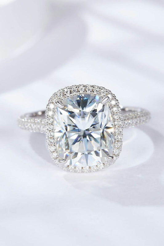 Adored 6 Carat Moissanite Halo Ring - Tredona LLC