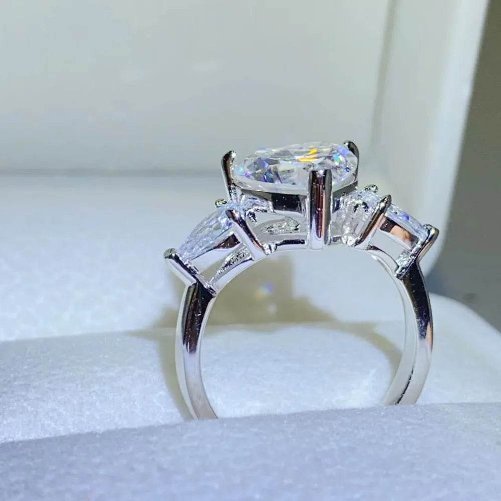 3 Carat Moissanite 925 Sterling Silver Ring - Tredona LLC