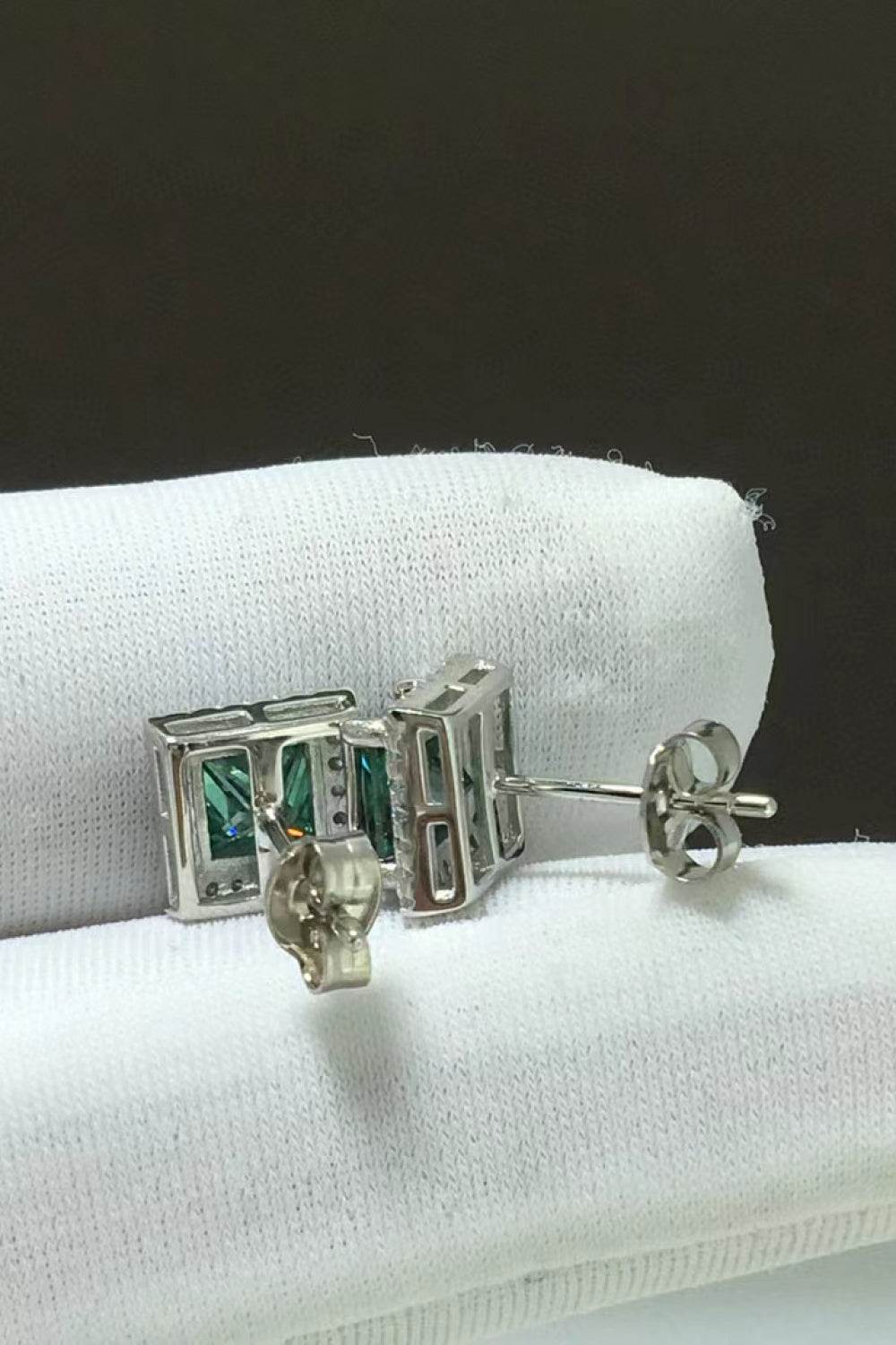 2 Carat Moissanite Square Stud Earrings - Tredona LLC
